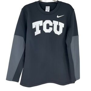 Nike Therma-FIT TCU Horned Frogs Mens Medium Black Training Sweatshirt Pullover